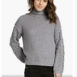 Universal Thread Metallic Knit Textured Sweater